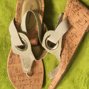 WOB WNS Croft and Barrow Wedge Sandals Sz 9
